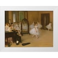 thumbnail image 1 of Degas, Edgar 24x19 White Modern Wood Framed Museum Art Print Titled - The Dancing Class, 1 of 4