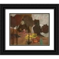 thumbnail image 1 of Degas, Edgar 24x20 Black Ornate Wood Framed with Double Matting Museum Art Print Titled - The Milliners, 1 of 4