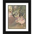 thumbnail image 1 of Degas, Edgar 25x32 Black Ornate Wood Framed with Double Matting Museum Art Print Titled - Dancer with a Bouquet of Flowers, 1 of 4