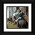 thumbnail image 1 of Degas, Edgar 26x26 Black Ornate Wood Framed with Double Matting Museum Art Print Titled - At The Milliners, 1 of 4