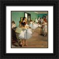 thumbnail image 1 of Degas, Edgar 26x26 Black Ornate Wood Framed with Double Matting Museum Art Print Titled - The Dance Class, 1 of 4