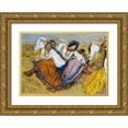 thumbnail image 1 of Degas, Edgar 32x24 Gold Ornate Wood Framed with Double Matting Museum Art Print Titled - Russian Dancers, 1 of 4