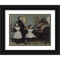 thumbnail image 1 of Degas, Edgar 32x25 Black Ornate Wood Framed with Double Matting Museum Art Print Titled - The Bellelli Family, 1 of 4