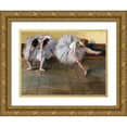 thumbnail image 1 of Degas, Edgar 32x25 Gold Ornate Wood Framed with Double Matting Museum Art Print Titled - Dancers, 1 of 4