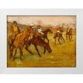thumbnail image 1 of Degas, Edgar 32x25 White Modern Wood Framed Museum Art Print Titled - Before the Race, 1 of 4