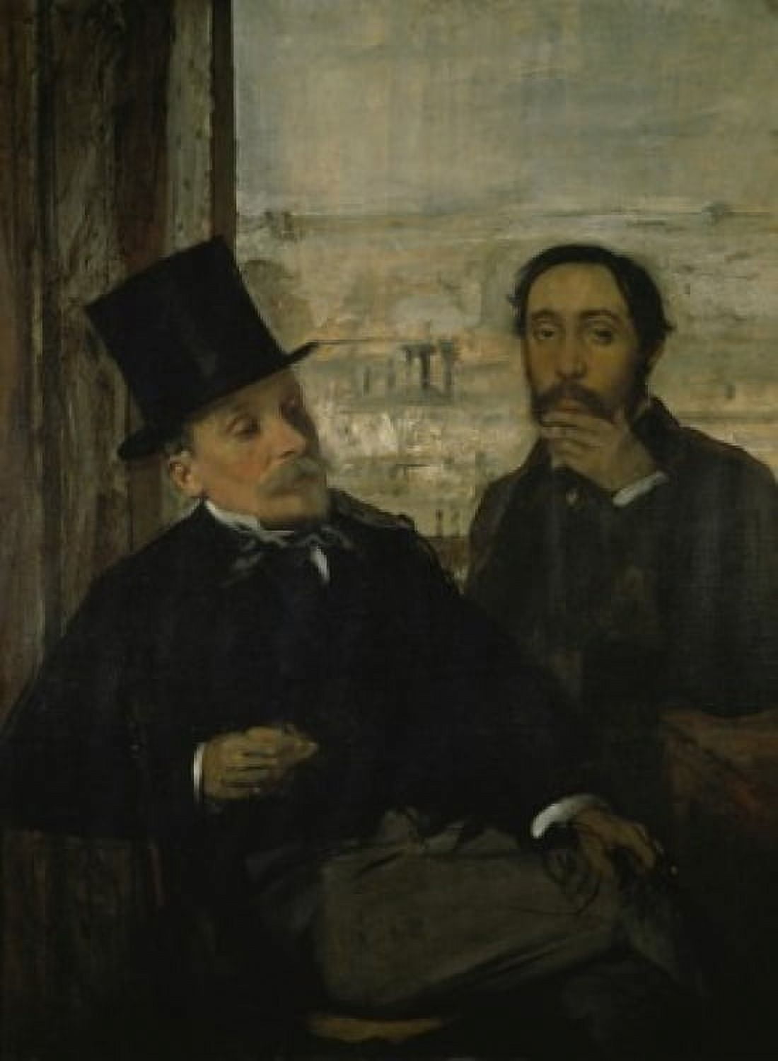 Degas et Evariste de Valernes Edgar Degas (1834-1917French) Musee dOrsay Paris Canvas Art - Edgar Degas (18 x 24)