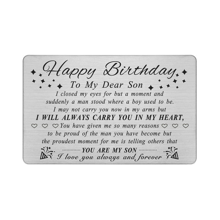 Degasken Boyfriend Birthday Card for Him, Happy Birthday Gifts for Men Guy,  Metal Wallet Card 