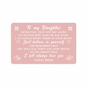 DEGASKEN Daughter Gifts from Mom, I Love You Daughter Gifts for Graduation Christmas Birthday, Wallet Card