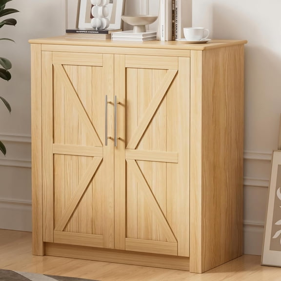 Degohaus Solid Wood Storage Cabinet with Doors, Coffee Bar Cabinet, Kitchen Buffet Sideboard Cabinet for Dining Room,Bathroom,Entryway