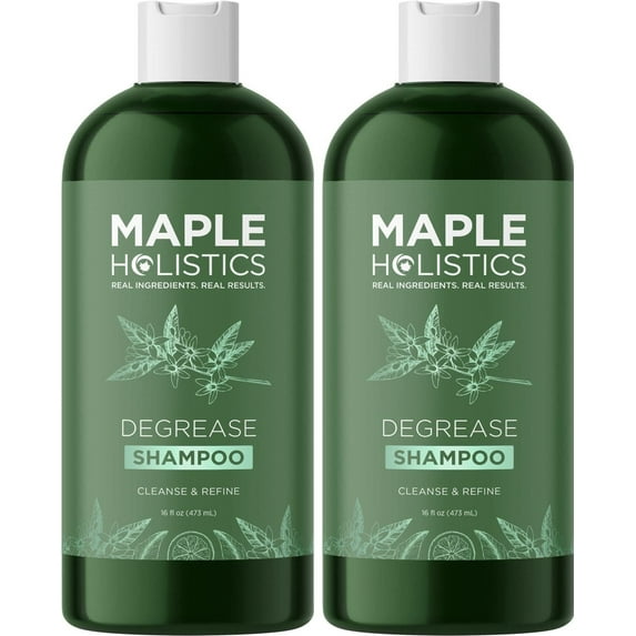Clarifying Shampoo for Oily Hair and Scalp - Deep Cleansing Shampoo Build Up Remover with Rosemary Oil - Degrease Shampoo for Greasy Hair & Scalp - Vegan Color Safe Sulfate & Paraben Free (2 Pack)
