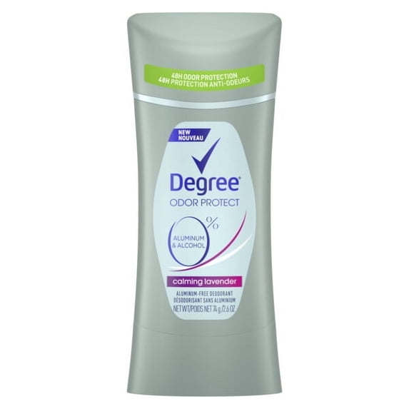 Degree 0% Aluminum Free Deodorant Calming Lavender, 2.6 oz
