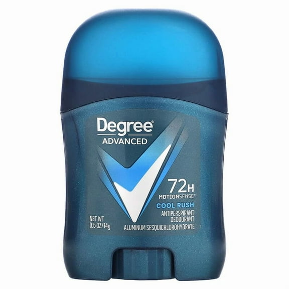 Degree, Advanced 72 Hour MotionSense, Antiperspirant Deodorant, Cool Rush, 0.5 oz (14 g) Pack of 2