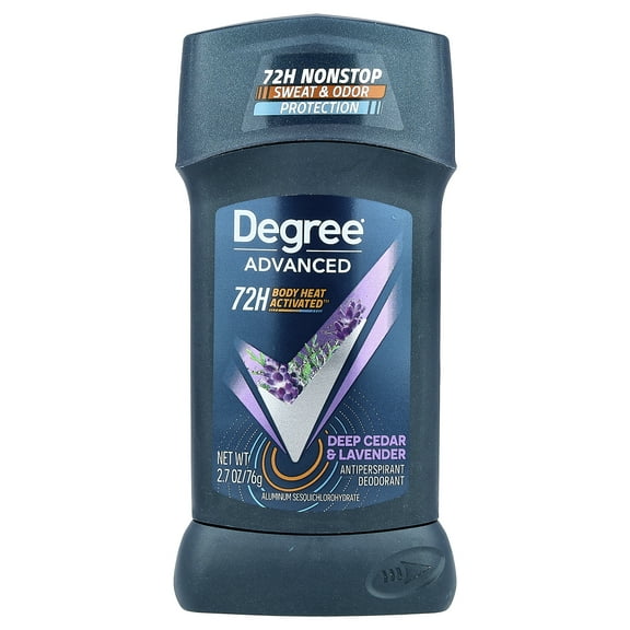 Degree Advanced, 72H Body Heat Activated, Antiperspirant Deodorant, Deep Cedar & Lavender, 2.7 oz (76 g)