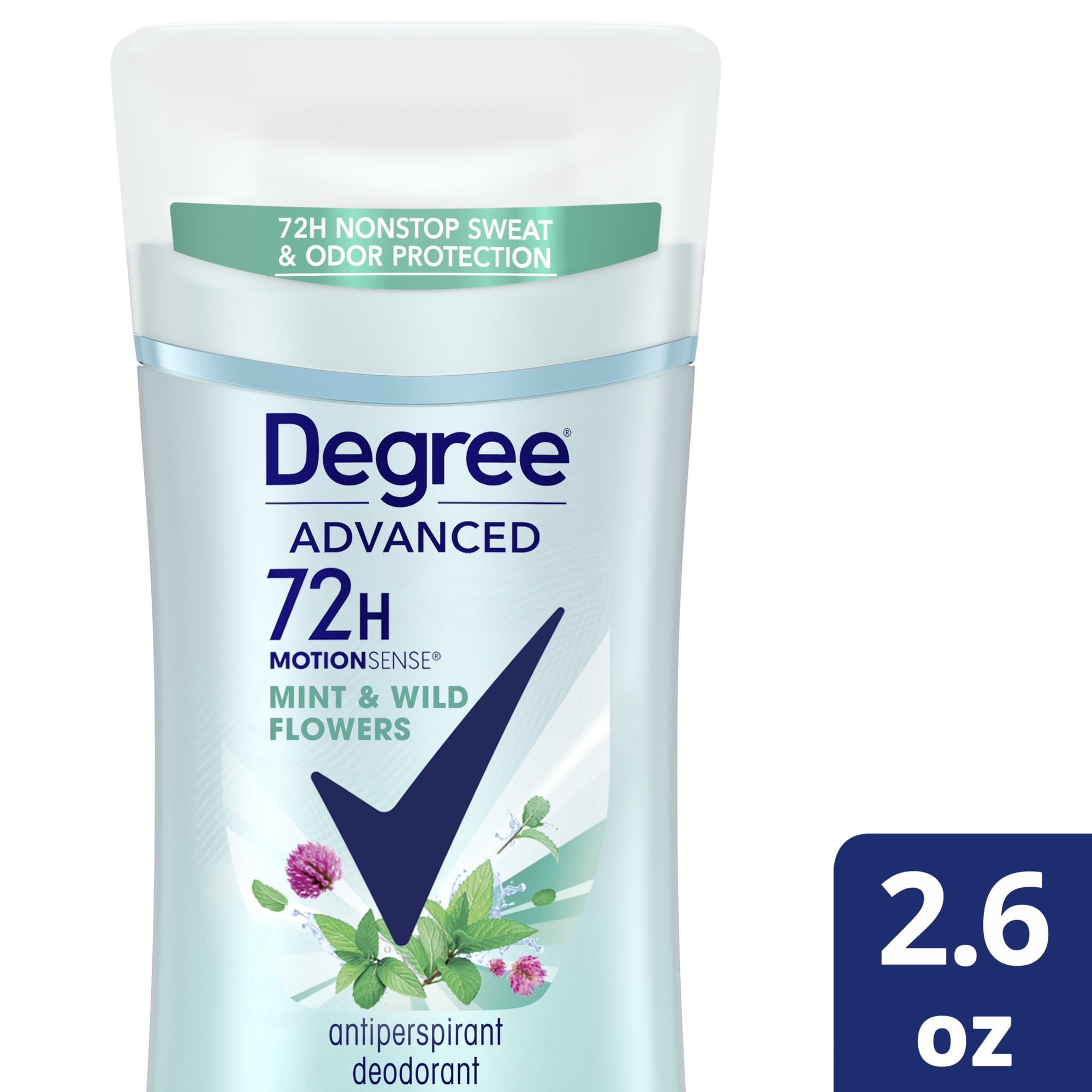 Degree Advanced Antiperspirant Deodorant Mint & Wild Flowers, 2.6 oz
