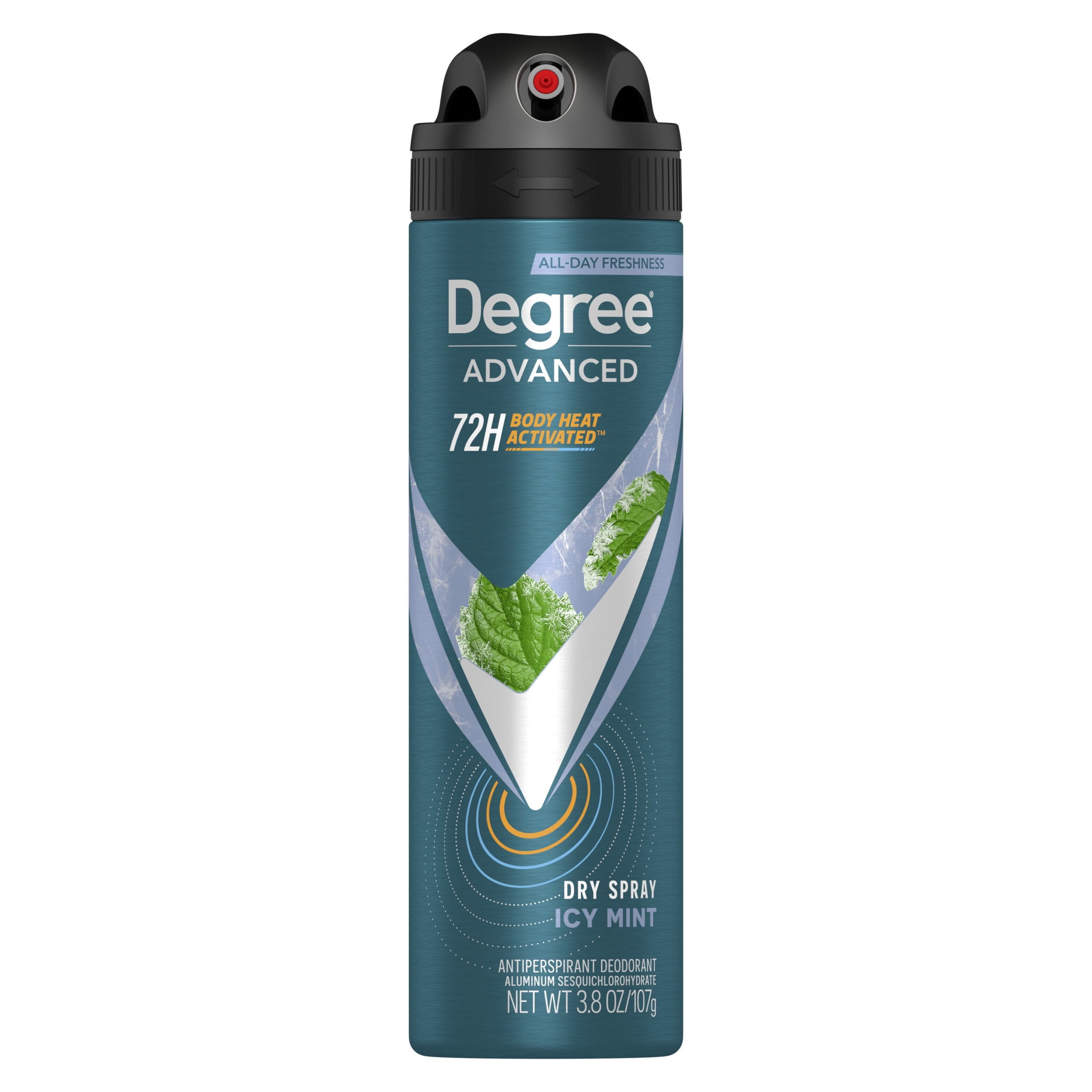 Degree Advanced Long Lasting Men's Antiperspirant Deodorant Dry Spray, Icy Mint, 3.8 oz