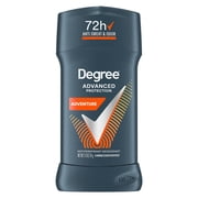 Degree Men Advanced Antiperspirant Deodorant Sweat and Odor Protection Adventure 72-Hour Anti Sweat and Odor Protection, 2.6 oz