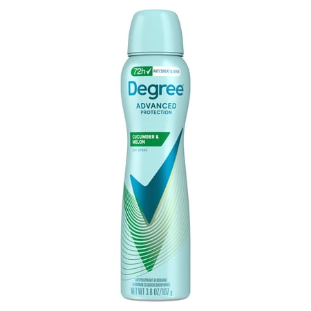 Degree Antiperspirant Deodorant Dry Spray 72-Hour Sweat & Odor Protection Cucumber Burst Deodorant Spray For Women With Body Heat Activated® Technology, 3.8 oz
