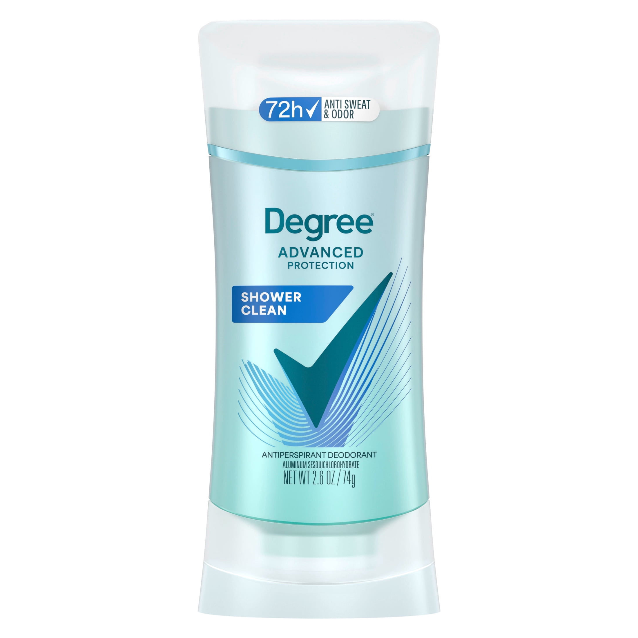 Degree Advanced Protection Antiperspirant Deodorant for 72-Hour Sweat & Odor Control for Women, Shower Clean with Body Heat Activated Technology, 2.6 oz