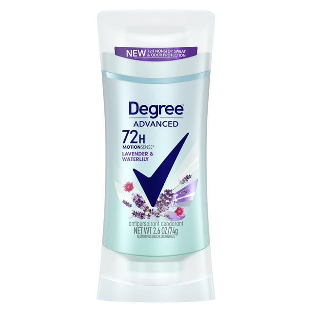 Degree Advanced Long Lasting Women's Antiperspirant Deodorant Stick, Lavender and Waterlily, 2.6 oz