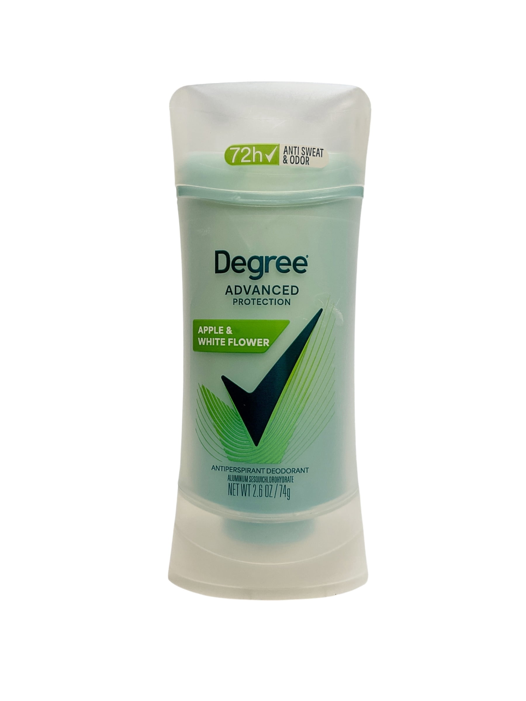 Degree Advanced Protection Antiperspirant Deodorant Apple and White Flower For 72-Hour Sweat & Odor Control For Women, With Body Heat Activated Technology, 2.6 Oz Packaging May Vary - Pack of 2