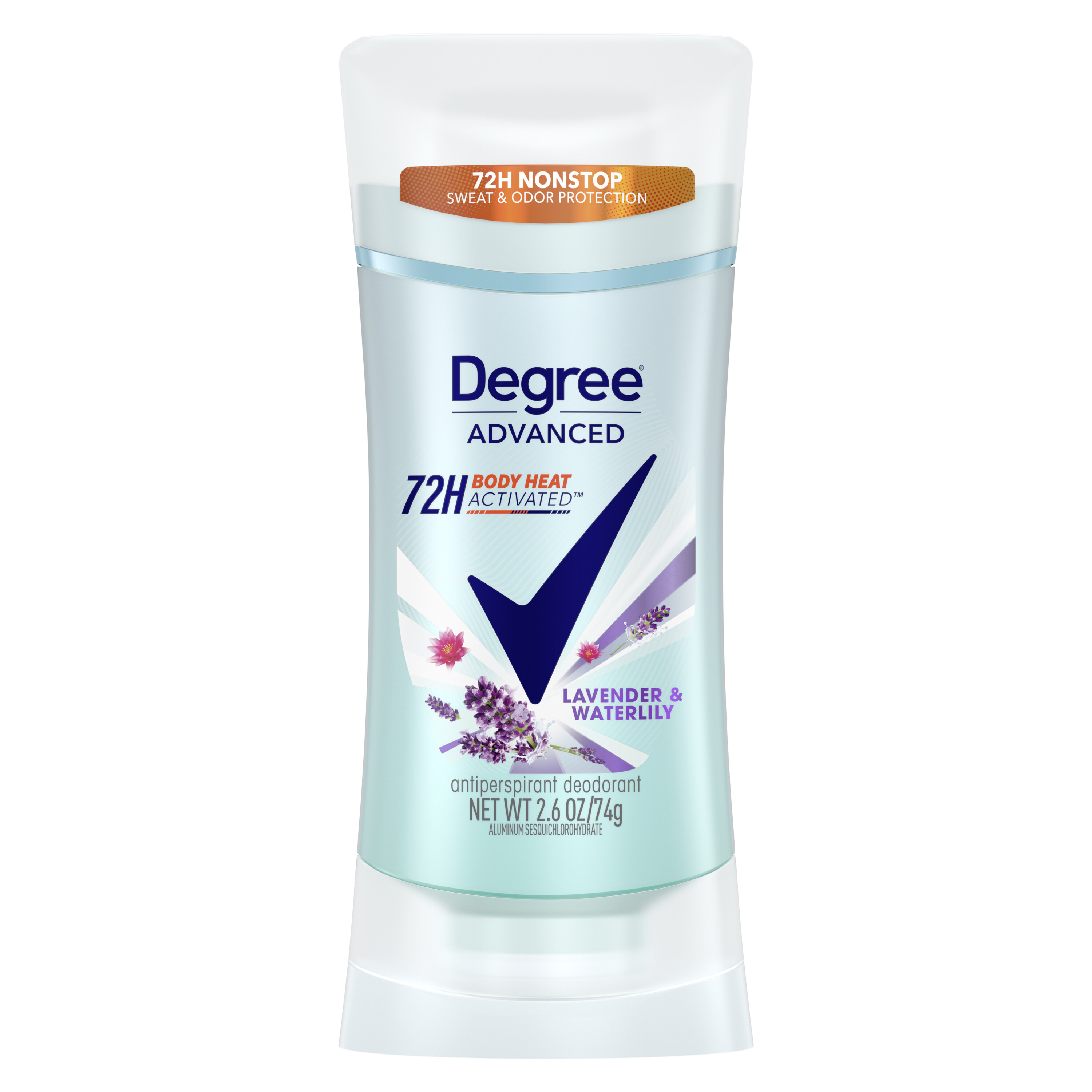Degree Advanced Women's Antiperspirant Deodorant Stick Lavender & Waterlily, 2.6 oz - image 1 of 11