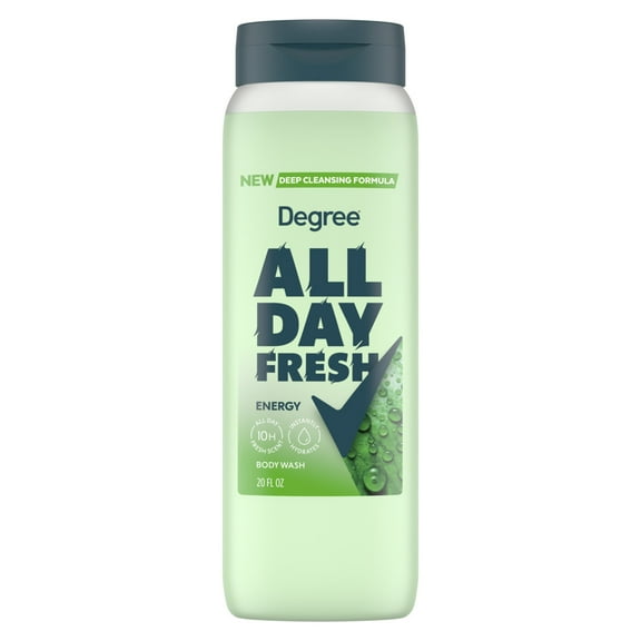 Degree All Day Body Wash Fresh Energy Deep Cleansing Plant-based Cleanser, 20 oz