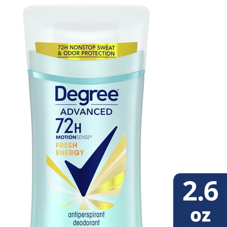 Degree Antiperspirant Deodorant Motion Sense 72 Hours Protection , Fresh Energy, 2.6 oz, 2 Pack