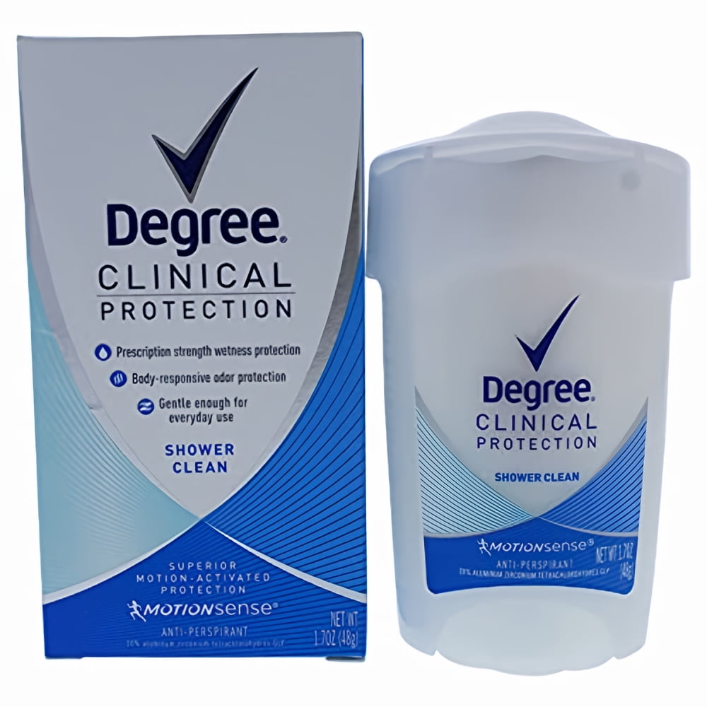 Degree Clinical Anti-Perspirant Deodorant Shower Clean 1.70 oz (Pack of 4)