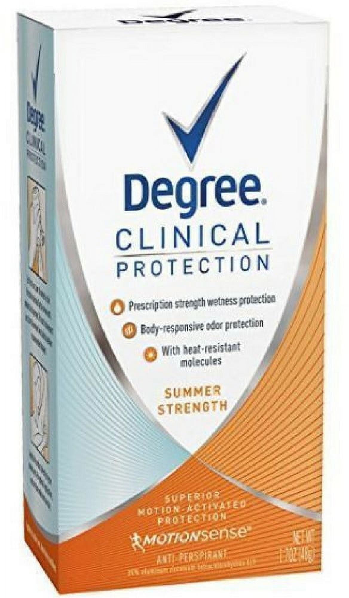 Degree Clinical Protection Anti-Perspirant & Deodorant, Summer Strength 1.7 oz (Pack of 6)
