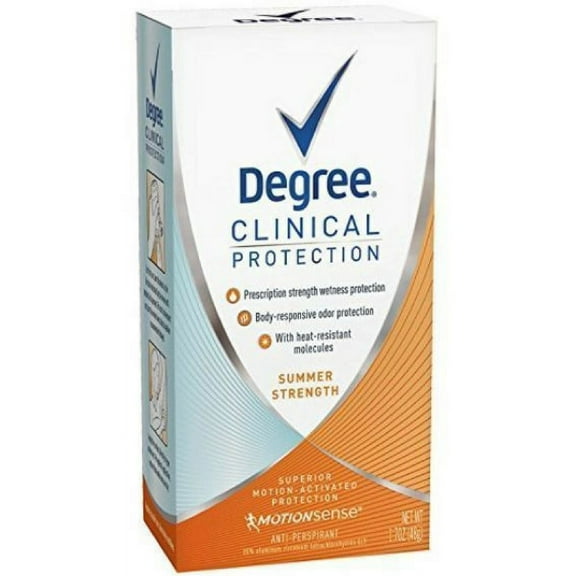 Degree Clinical Protection Anti-Perspirant & Deodorant, Summer Strength 1.7 oz (Pack of 6)