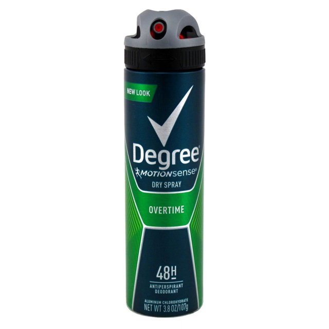 Degree Deodorant 3.8oz 48 Hour Dry Spray Overtime (Pack of 3)
