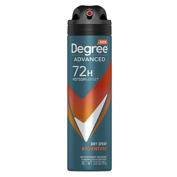 Degree Deodorant Advanced 3.8oz Dry Spray Adventure (Pack of 3)
