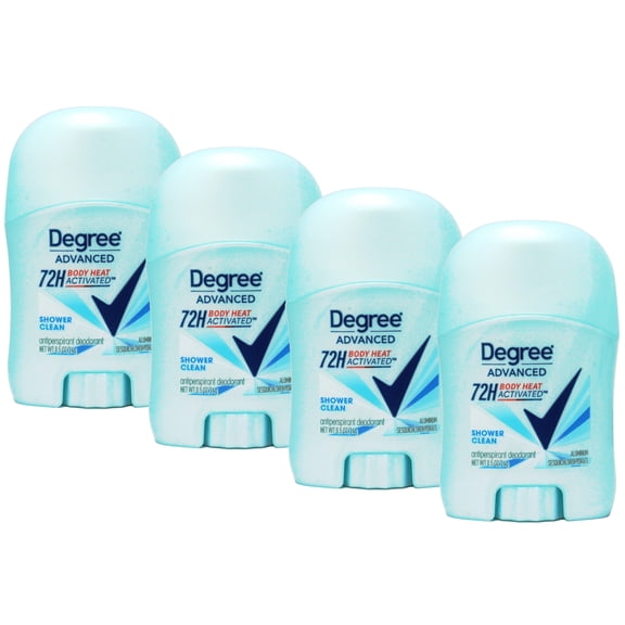 Degree Dry Protection Antiperspirant Deodorant Invisible Solid, Shower Clean, 0.5 oz - 4 Pack