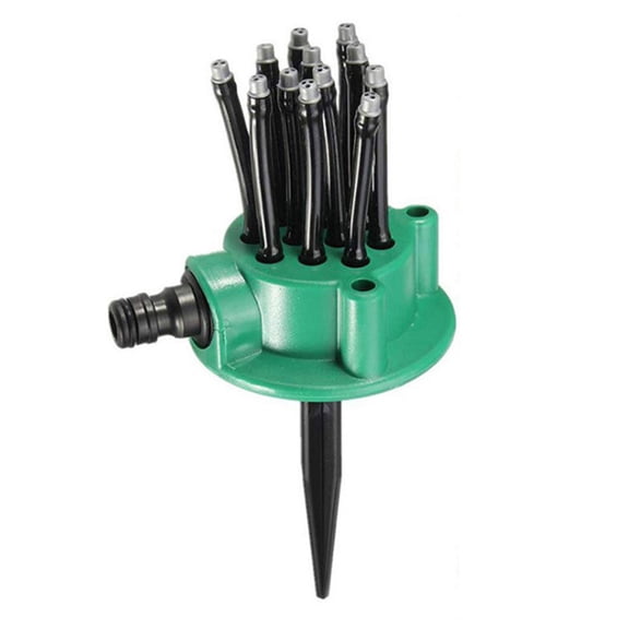 Degree Flexible 12 Tubes Garden Yard Lawn Water Sprinkler Watering Sprayer