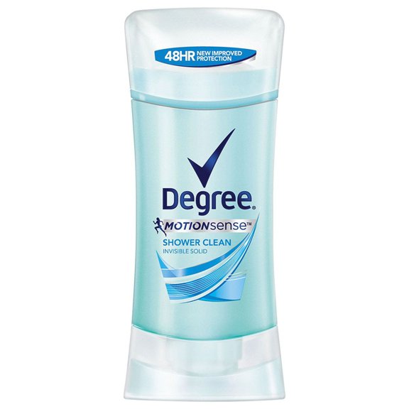 Degree Invisible Solid Antiperspirant Deodorant, Shower Clean,2.6 oz, 3 Pack