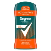 Degree Long Lasting Men's Antiperspirant Deodorant Stick Twin Pack, Wildwoods, 2.7 oz