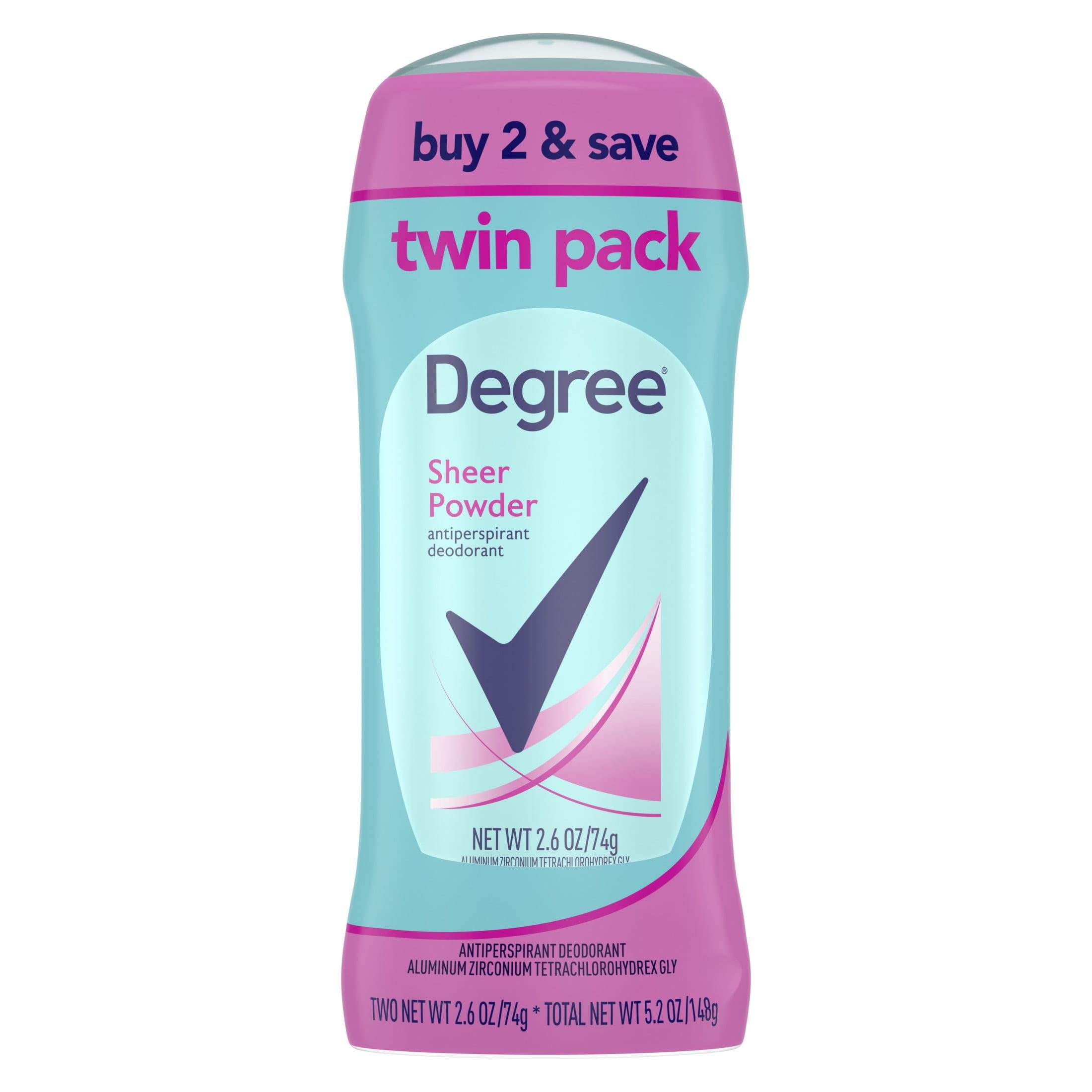Degree Long Lasting antiperspirant Deodorant Stick Twin Pack, Sheer
