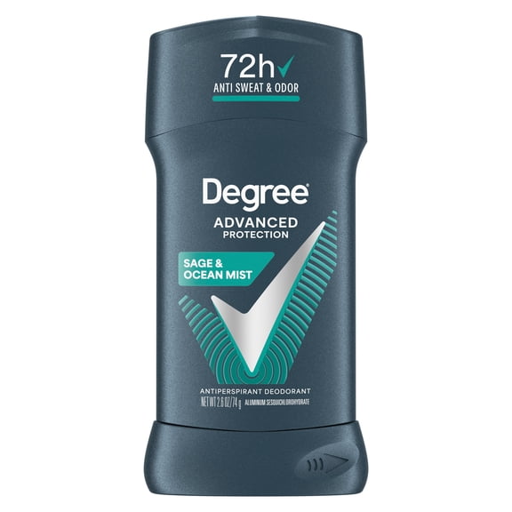 Degree Men Antiperspirant Deodorant 72-Hour Sweat And Odor Protection Sage & Ocean Mist Antiperspirant For Men With Body Heat Activated Technology, 2.6 oz