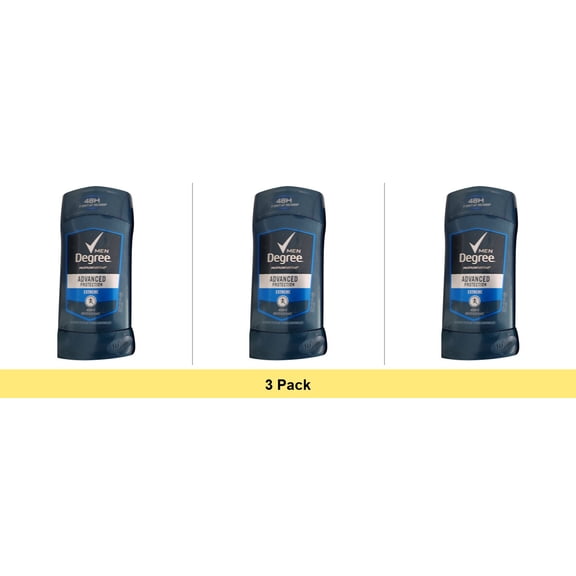 Degree Men Advanced Protection Antiperspirant Deodorant 72-Hour Sweat & Odor Protection MotionSense Technology 2.7 oz - 3 Pack