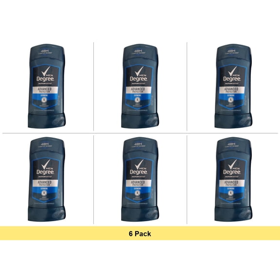 Degree Men Advanced Protection Antiperspirant Deodorant 72-Hour Sweat & Odor Protection with MotionSense - 6 Pack