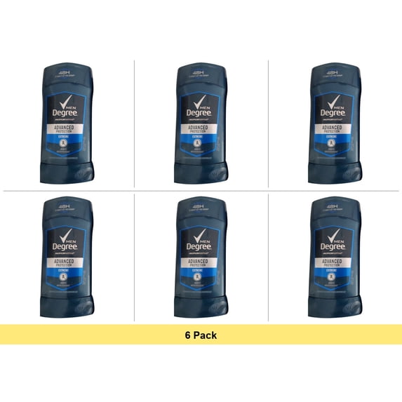Degree Men Advanced Protection Antiperspirant Deodorant 72-Hour Sweat & Odor Protection with MotionSense - 6 Pack