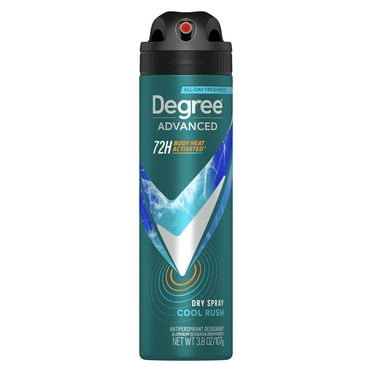 Degree Men Antiperspirant Deodorant Dry Spray Cool Rush, 3.8 oz Twin Pack