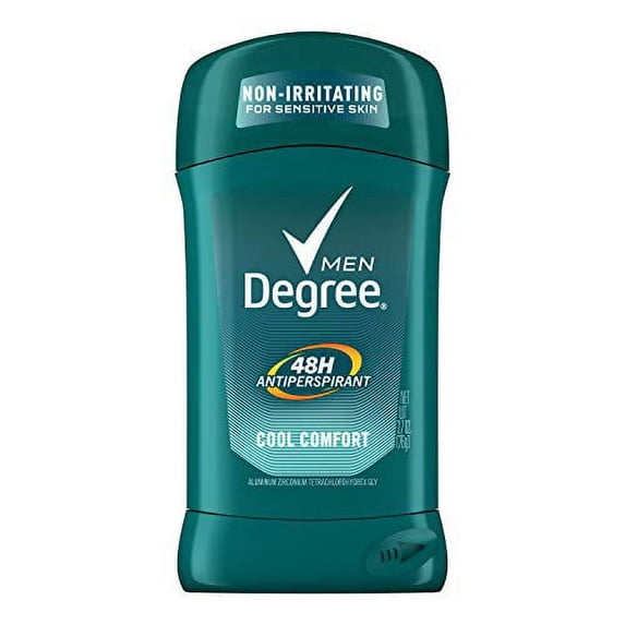 Degree Men Antiperspirant Deodorant Stick Cool Comfort 48 Hour Protection Non Irritating 2.7 oz - 3 Pack