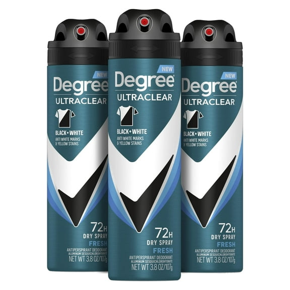 Degree Men Antiperspirant Deodorant Dry Spray for Men Ultra Clear Fresh, 3.8 oz 3 Count