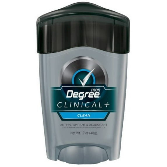 Degree Men Clinical + Anti-Perspirant & Deodorant, Clean 1.70 oz (Pack of 4)