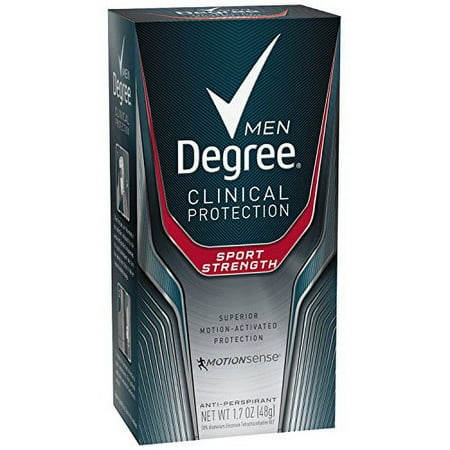 Degree Men Clinical Antiperspirant Deodorant, Sport Strength, 1.7 oz (Pack of 2)