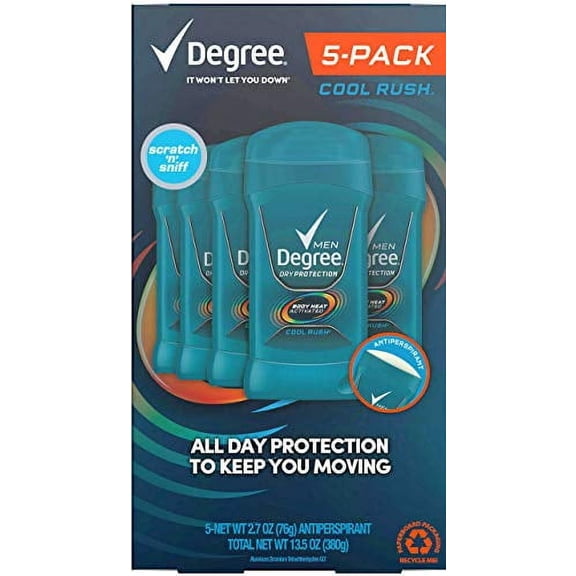 Degree Men Dry Protection Anti-Perspirant, Cool Rush (2.7 oz., 5 pk.)