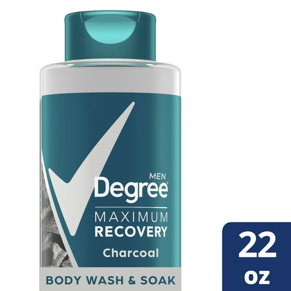 Degree Men Maximum Recovery Liquid Body Wash Charcoal, 22 oz
