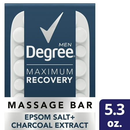 Degree Men Maximum Recovery Massage Bar Soap Charcoal, 5 Oz.