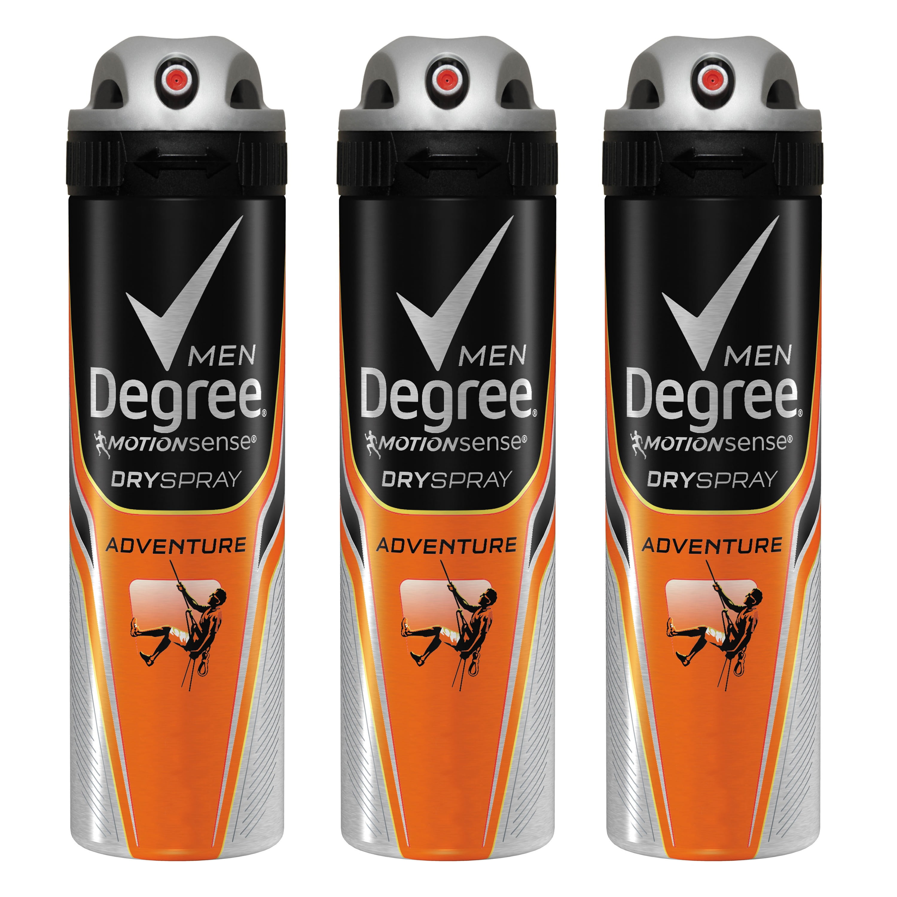 Degree Men MotionSense Adventure Antiperspirant Deodorant Dry Spray, 3.8 oz, 3 count